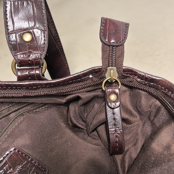 Relic Purple Paisley Corduroy & Vegan Leather Tote Bag - Picture 11 of 12